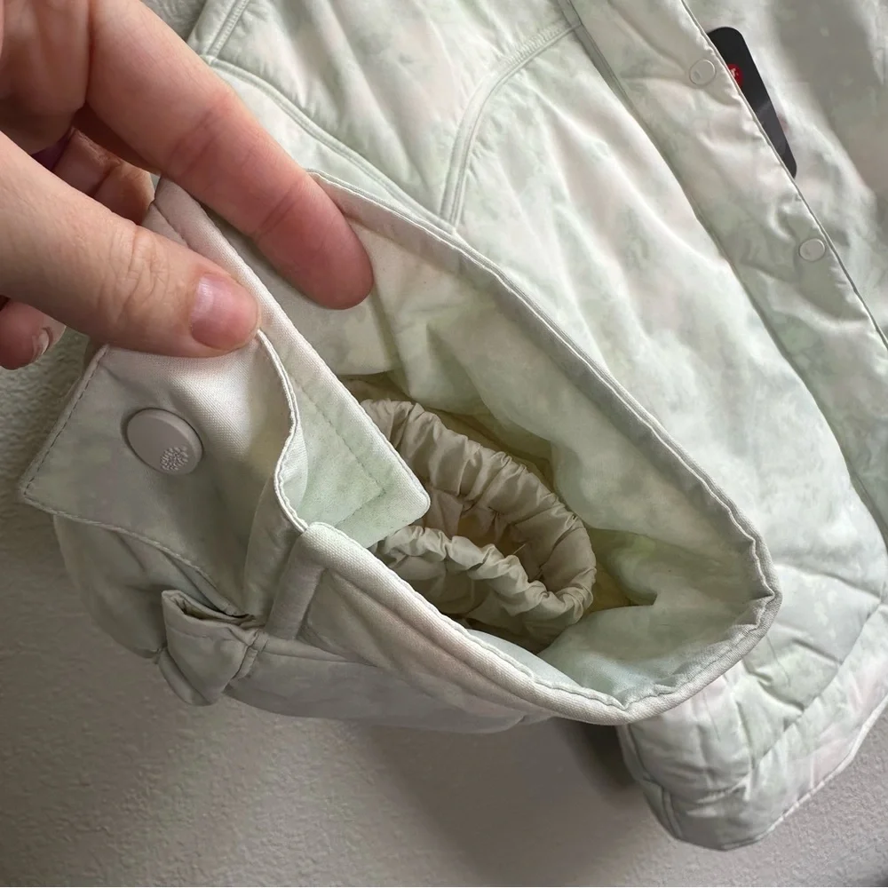 NWT Free People Movement Bunny Slope Printed Puffer Mountain Mist Mint Large - Picture 5 of 13